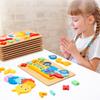 Wooden Early Education Cognitive Children Educational Toys Building Block Animal Traffic Shape Matching 3d Three-dimensional Puz