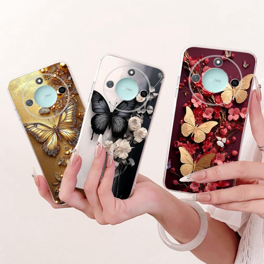 6.8" Case For Honor X9c Smart 5G Cover Cool Fashion Dragon Lion Wolf Cartoon Soft Silicone Phone Cases For HonorX9c Smart Bumper