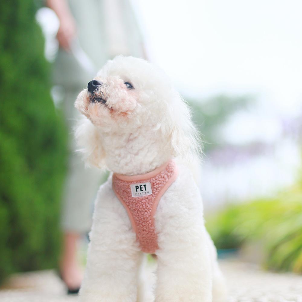 New Dropshipping Breathable Nylon Chest Harness Set for Dog Walking Traction Rope Feature