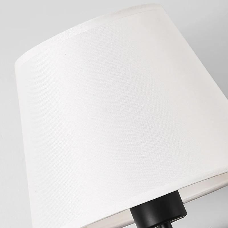 Nordic retro LED wall lamp American classic fabric lamp Bedroom lighting Living room sofa Corridor staircase Interior decoration