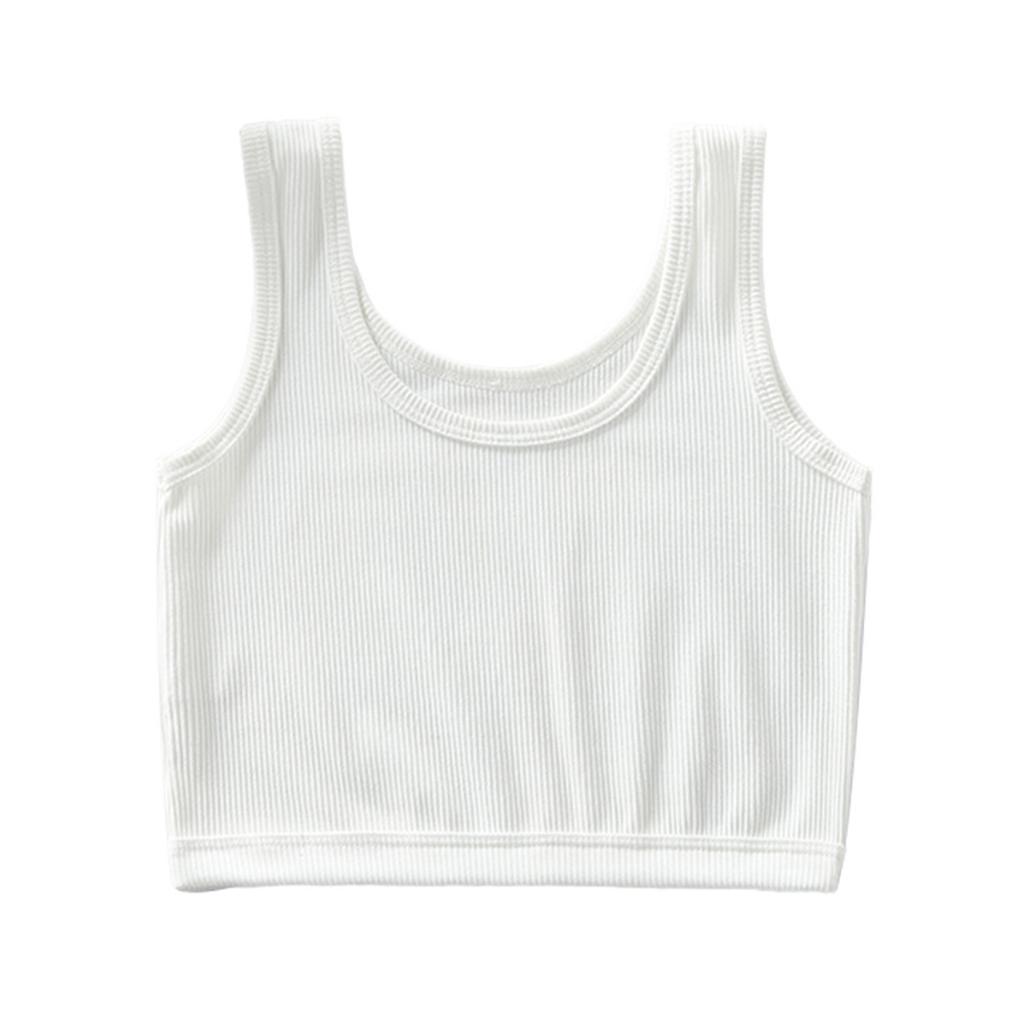 Adjustable Shoulder Strap Sports Bra For Girls ,10-14 Years Old, With Fixed Cup
