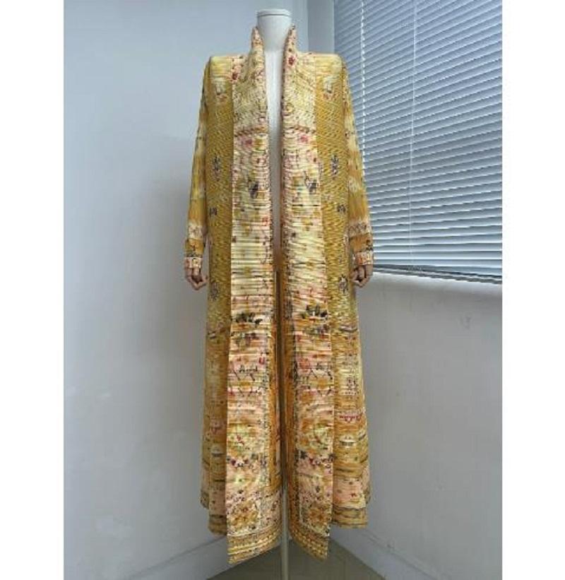 

Пальто с длинным рукавом с принтом, женская ветровка, осенне-зимнее платье-кардиган в стиле абайя One Size