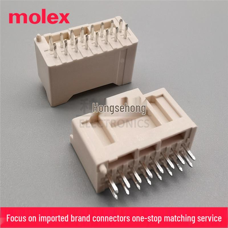 Molex 501645-1620 Double Row PCB Straight Pin Socket, 16 Pins, 2.00mm Pitch
