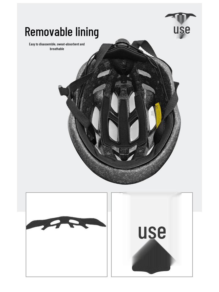 One-Piece Adjustable Adult Bicycle Helmet for Men & Women - Road Bike Anti-Collision Safety