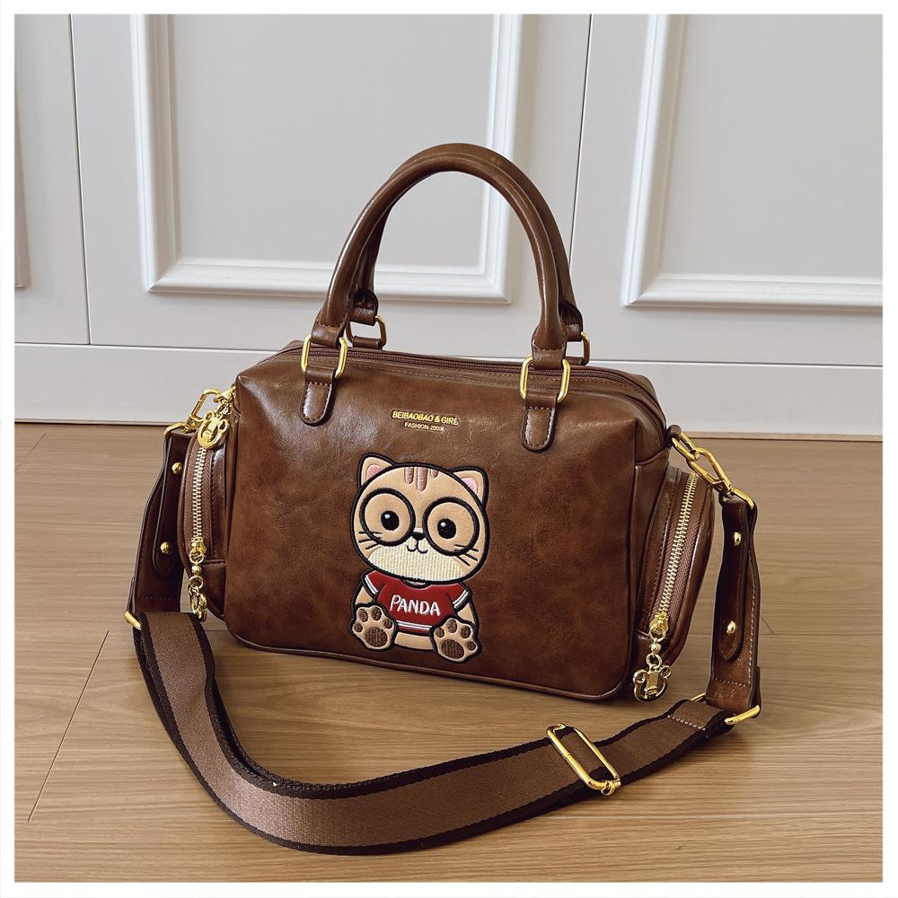 BEIBAOBAO New Design Versatile Women's Handbags Fashionable Foreign Style Ladies Tote Bag Cute Cartoon Single Shoulder Bag High Sense PU Messenger Bag
