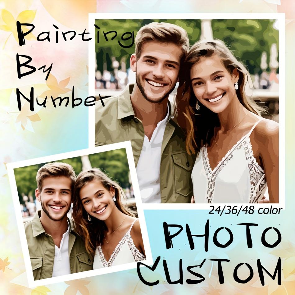 Photo Custom Painting Adult Digital Custom Handmade DIY Gift Precious Memories Home Wall Decor 24 Colors Unframed, Memory Keepsakes, Handmade Artwork