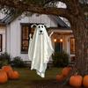 Reusable Halloween Party Decorations Hanging Ghost for Outdoor Decoration, Cute Flying Satin White Festive Atmosphere Decoration Home, Tree,