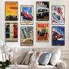 Vintage Metal Tin Signs Racing Car Plaque Decor F1 Racetrack Metal Poster Wall Art for Garage