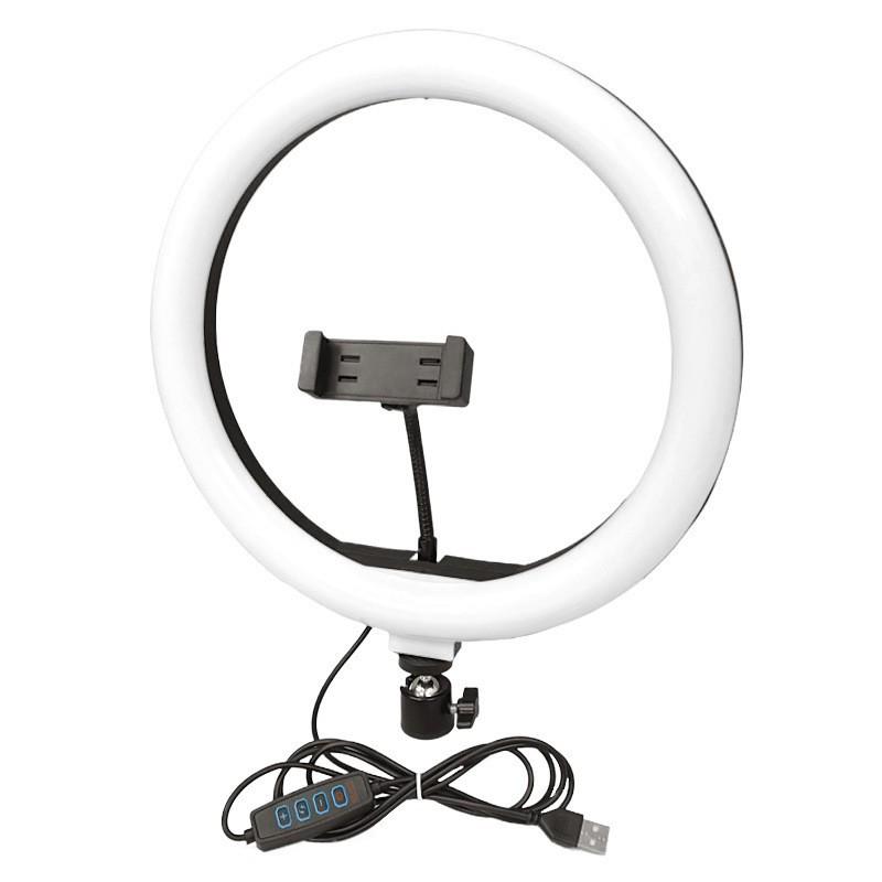 Desktop Ring Light for Live Streaming & Selfies - Facial Beauty Lighting for Tender Skin & Video Recording