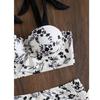 Sexy High-Waist Bikini Swimsuit Women's Small Chest Gathered Swimwear New Cross-Border Print Two-Piece Female Fashionable