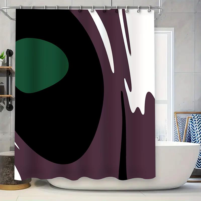 

Modern Bathroom Decor: Unique Abstract Design Shower Curtain For A Luxurious Spa Feel W60H190(CM)-1 Pcs