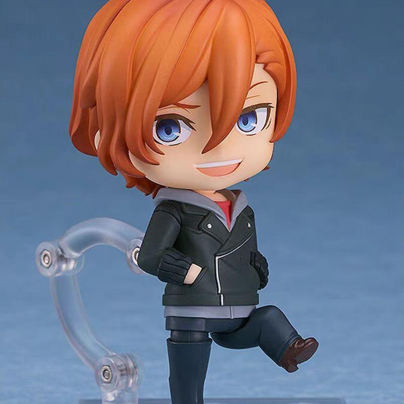 Generic  Bungo Stray Dogs 2 Pack 15 Years Old Q Version Dazai Osamu Nakahara Chuuya Anime Action Figure Desktop Decor