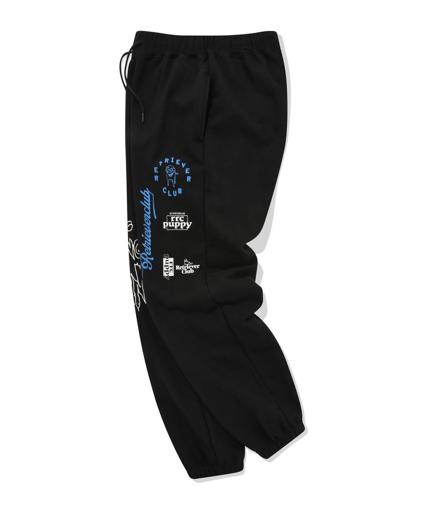 RETRIEVER CLUB Multi Logo Pants [Black]