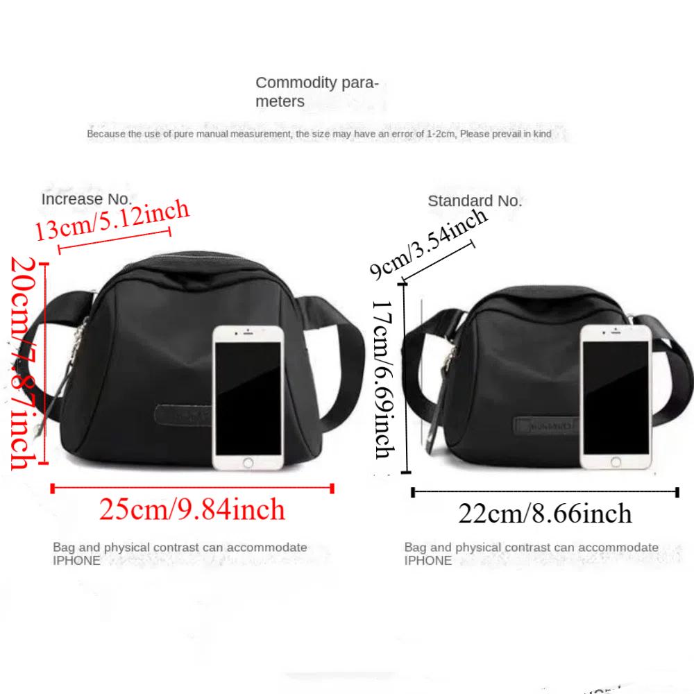 Waterproof Nylon Shoulder Bag Large Capacity Fancy Pack All Match Shell Crossbody Bag  Student