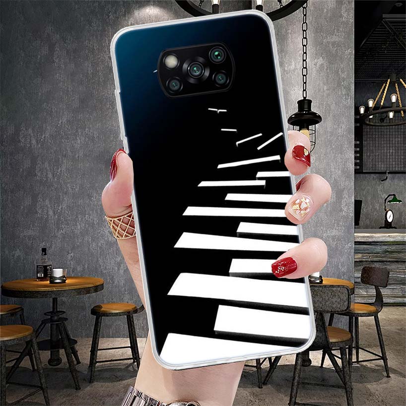 

Music Piano Keyboard Phone Case For Xiaomi Redmi 15C 15 13C 13 Poco X5 X6 X7 F7 Ultra M7 12C 12 10 10C 9C 9A 9T 9 Fundas Poco X3 Xiaomi Poco F7 Ultra