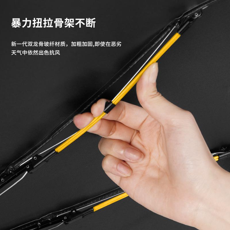 11 bone double keel automatic umbrella large reinforced solid color three-fold business umbrella custom logo gift advertising umbrella