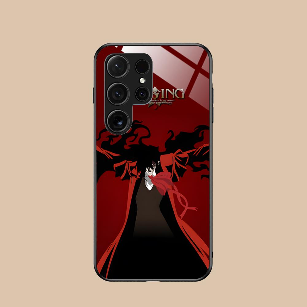 Anime Alucard Hellsing Phone Case for Samsung Galaxy S25 S24 S23 S22 S21 S20 Note20 Plus FE Ultra Glass Colorful Cover Pretty