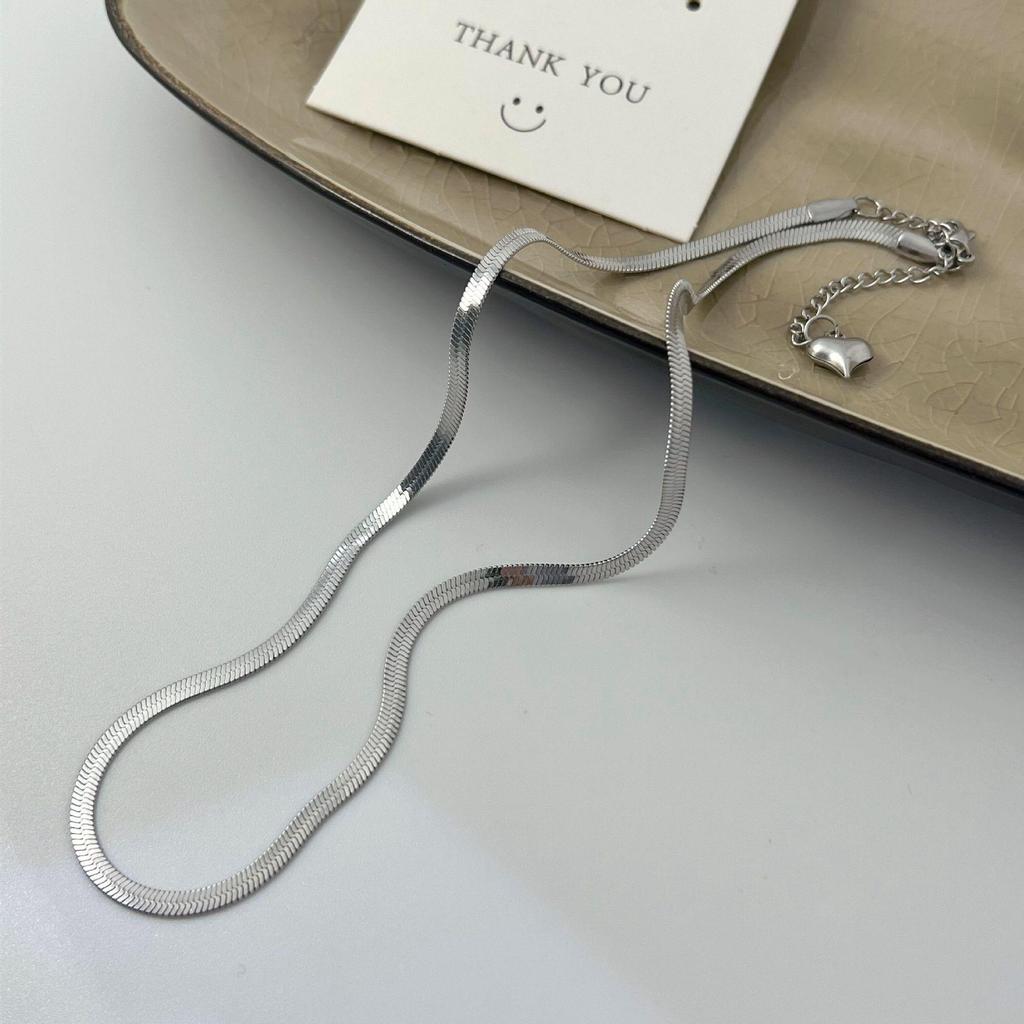 18K Gold Plated Titanium Steel Snake Chain Bracelet for Women