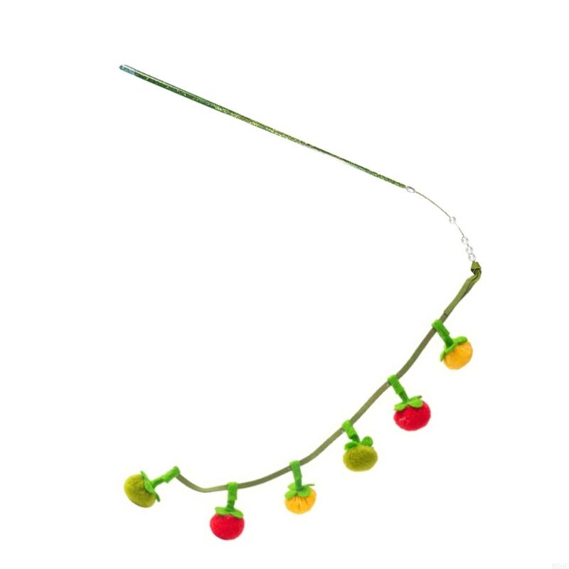 Tomato Tassels Cats Teasing Rod for Fun Interactive Play Kittens Wand Toy Felines Fitness Fishing Wand Toy Fun Exercise HX6C