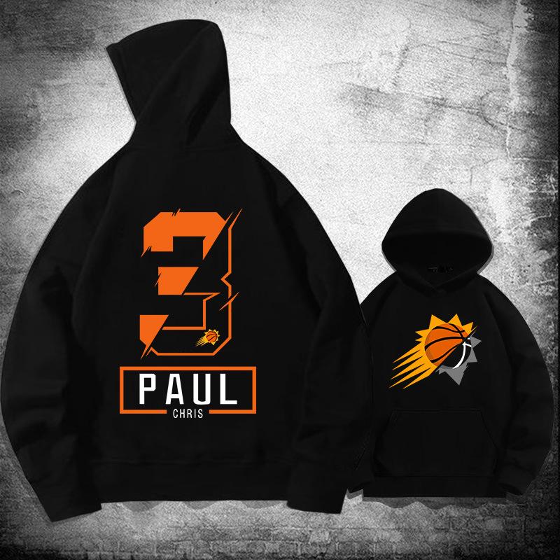 Suns Paul No. 3 hooded sweater men s spring and autumn clothing youth trendy brand loose shoulder long-sleeved jacket training clothes 155XXS