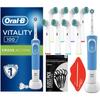 Electric Toothbrush - Oral B - Vitality Cross Action - with 8 Brush Heads and Free Accessories