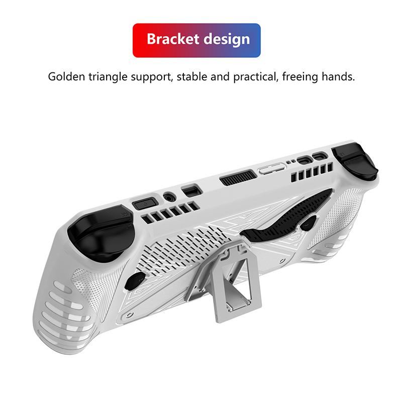 1Pcs For  Rog Ally X Game Console Protective Cover With Bracket Shockproof And Drop-Proof Tpu Soft Rubber Protective Shell