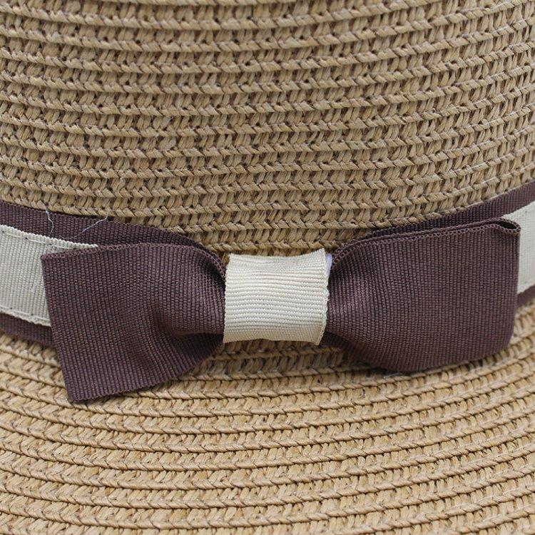 New Fashion Straw Hat Summer Women's Bow Sunscreen Sun Hat Foldable Big Eaves Beach Hat