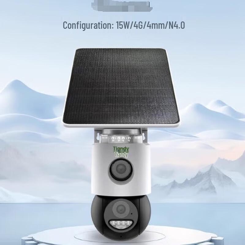 TianDiWeiYe 6MP 4G Solarna PTZ Zewnętrzna Kamera Bezpieczeństwa Zestaw Wtyczka CN (adapter w zestawie)