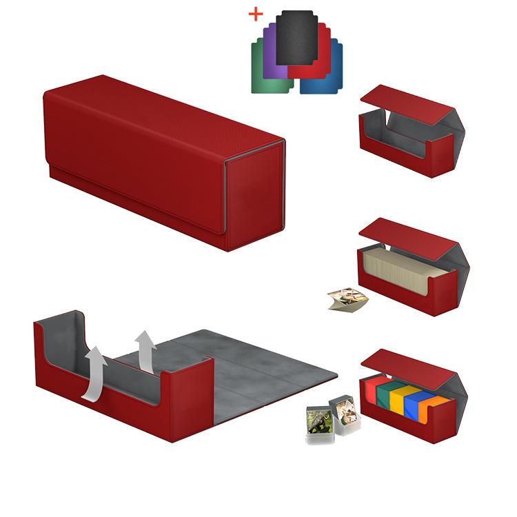 Card Deck Case for 400+ Trading Cards with 5pcs Divider PU Magnetic Storage Box Holder Sleeve Card for Game YuGiOh MTG Star Card