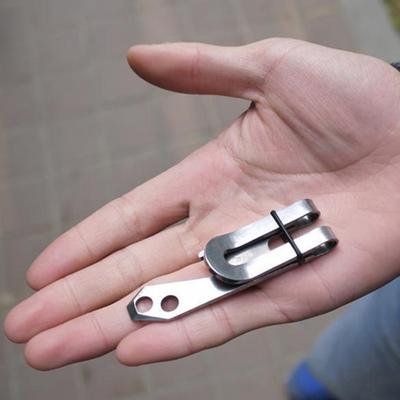 Agrafă pentru bani, minifuncțional, portofel subțire din oțel inoxidabil, cârlige de blocare pentru carabinier minimalist