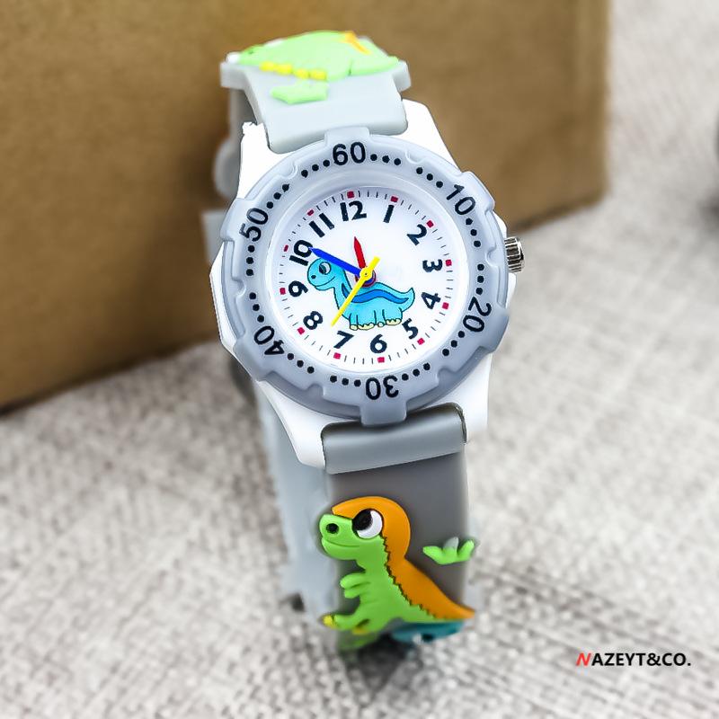 Montre Quartz 3D Dinosaure Cartoon pour Enfants Garçon Fille Montres de Sport pour Enfants Montre Étanche