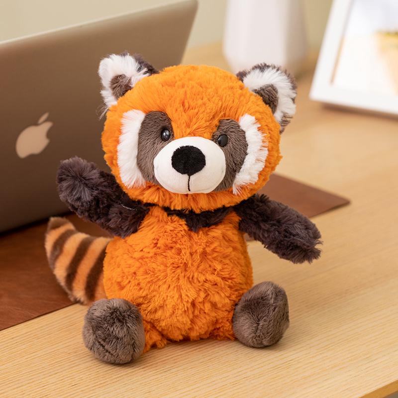 25cm Lovely Raccoon Stuffed Fluffy Animal Huggable Pillow Delicate Home Decro Zoo Souvenir Party Props