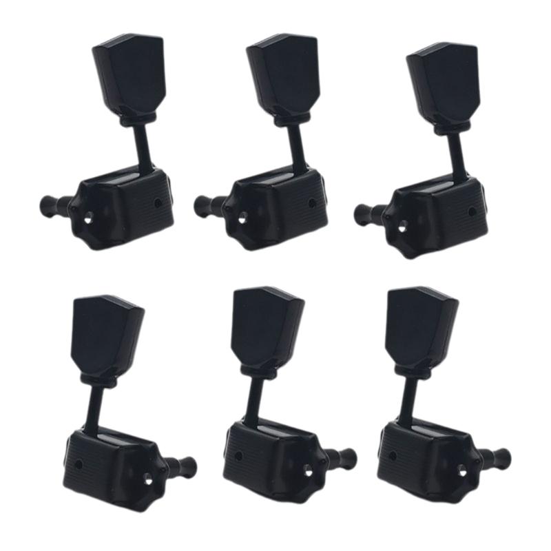 6Pcs Guitar Tunings Key Machine Head String Tuners Replacement Semi Closed Guitar Tuning Pegs Guitar Accessories