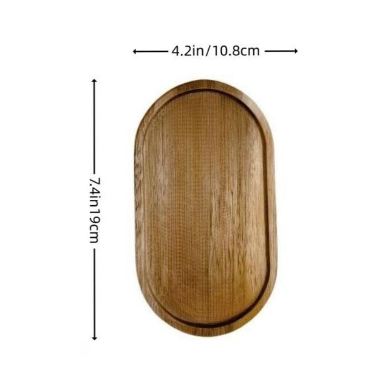 Acacia Wooden Tray Oval Tea Set Fruit Tray Hard Fruit Tray Hotel Tray Japanese Household Tea Cup Breadboard Tray,Dining Plate