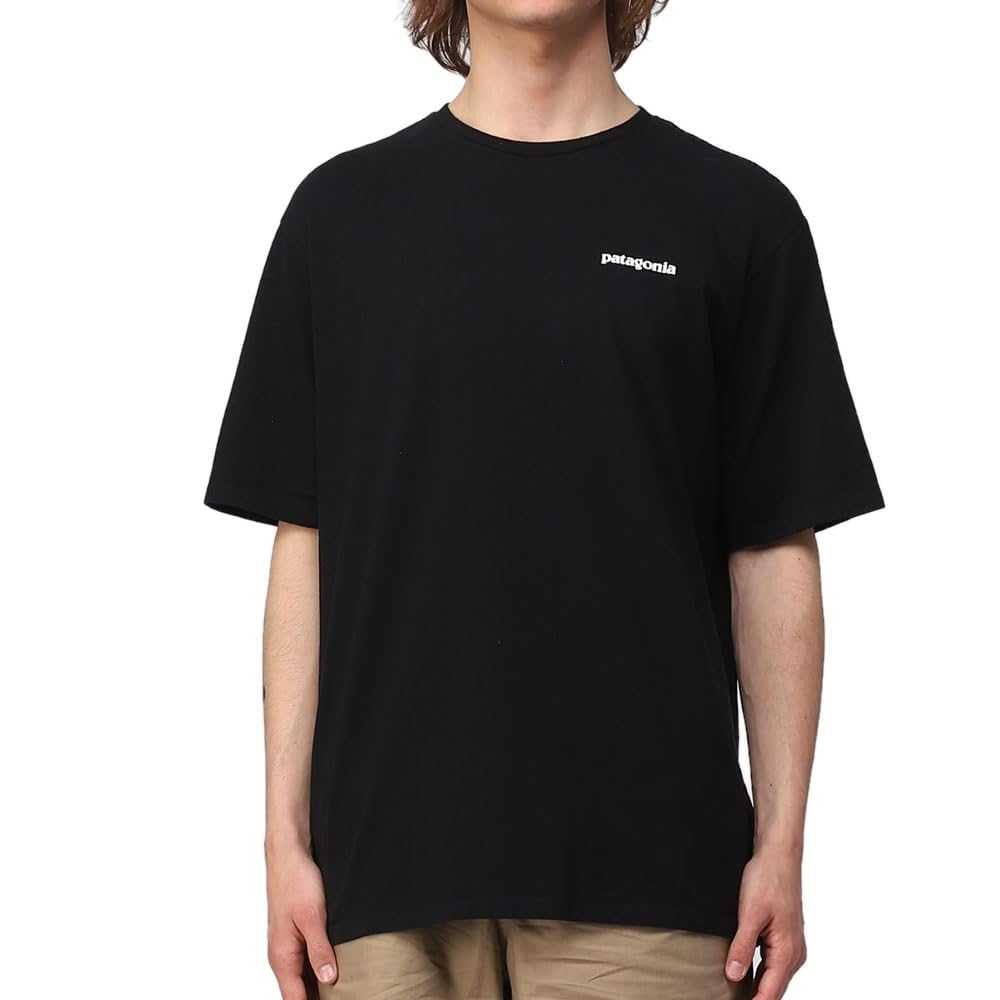 Patagonia Logo Responsibility Short Size M P-6 Tee, Sleeve, Black, (Product Code 38504)