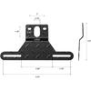 CZC AUTO Aluminum Trailer License Plate Light Bracket With Light Mount Hole For Trailers Trucks (Black)