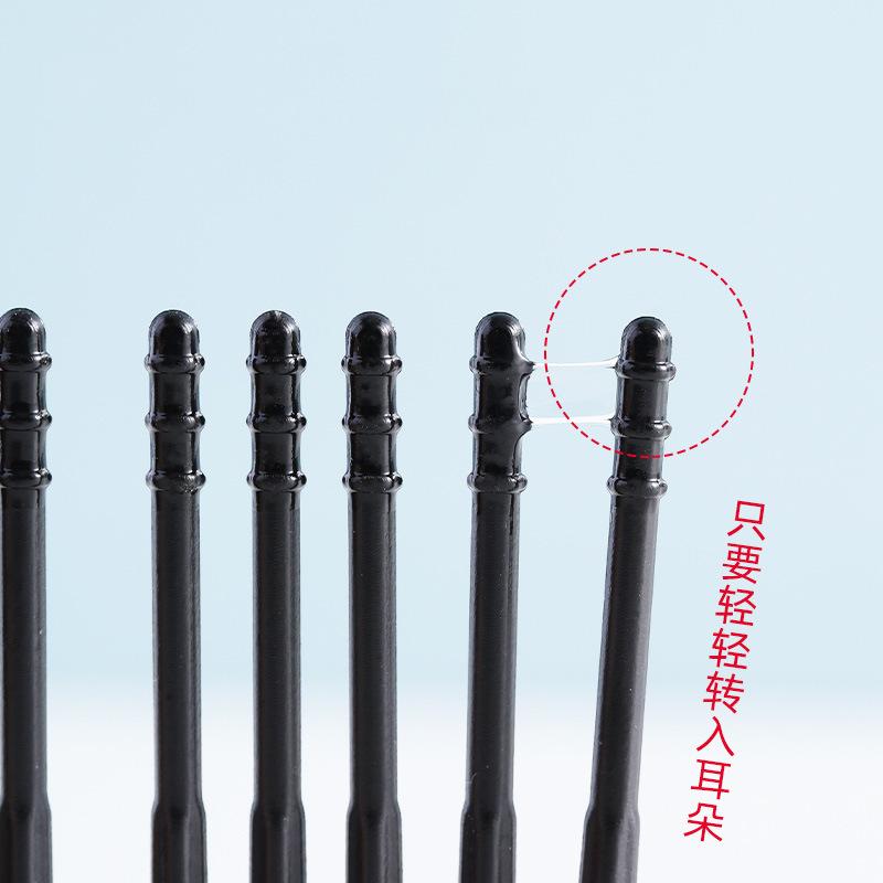 Japanischer selbstklebender Ohrenlöffel ist praktisch für Einweg-Ohrenlöffel-Stäbchen, spiralförmige Reinigung, schwarzes klebriges Ohrstäbchen