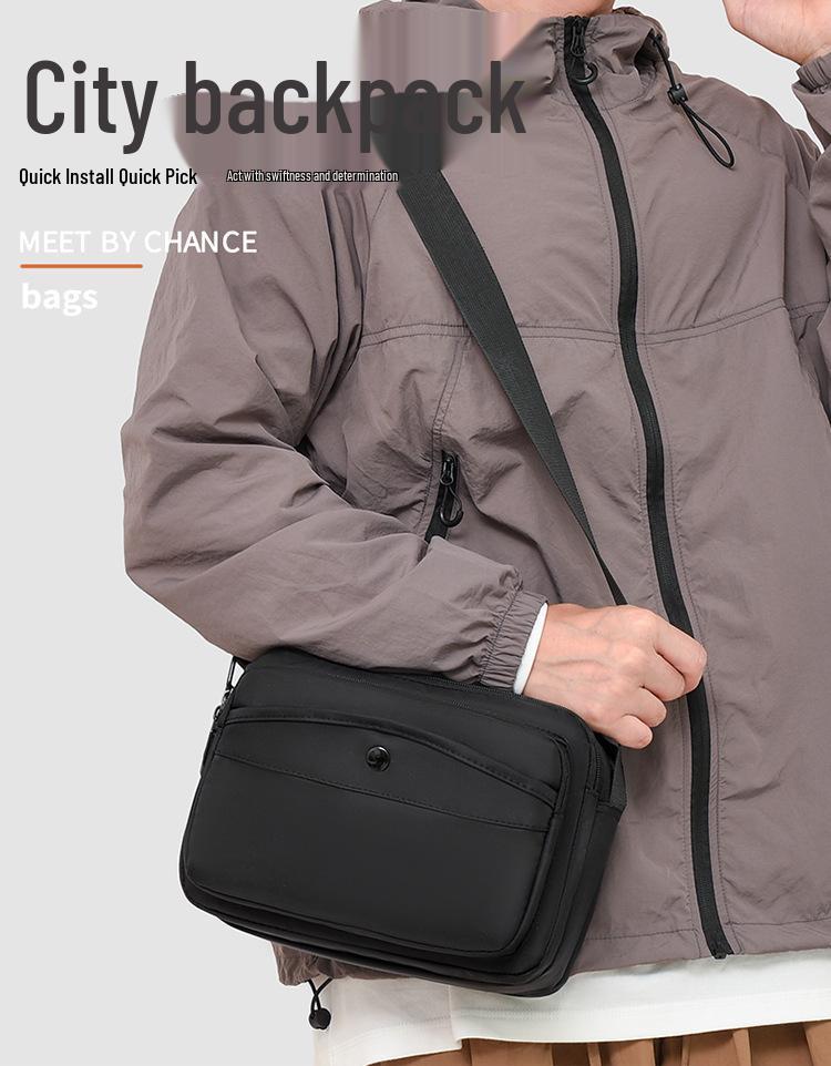 Men's Casual Oxford Cloth Crossbody Backpack for Daily Commute and Sport