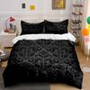Luxury Black Patterned Bedding Set Multiple Sizes Kid'S And Adults' Bedroom Exquisite 3Pc Bedding Set, Gift