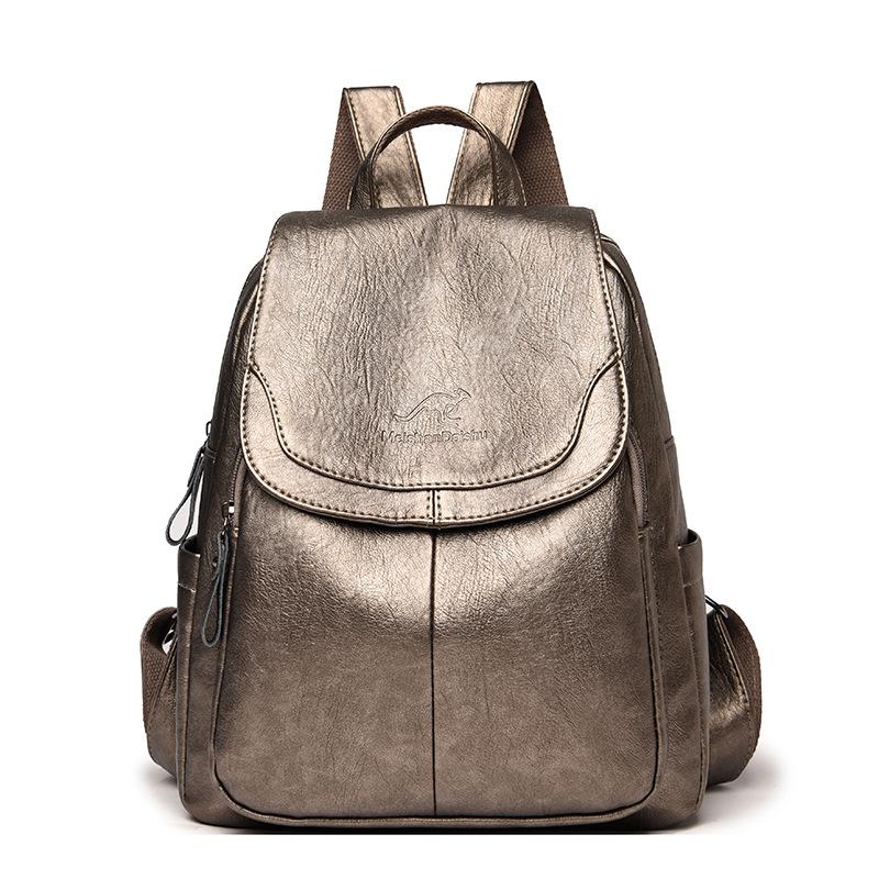 Summer 2023 Retro Women's Soft Leather Bag - Minimalist, Casual, Large Capacity for Middle-Aged Moms