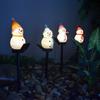 Outdoor Solar Pathway Lights Cute Cartton Small Snowman Solar Energy Lawn Light Grounding Light Landscape Garden Lamp