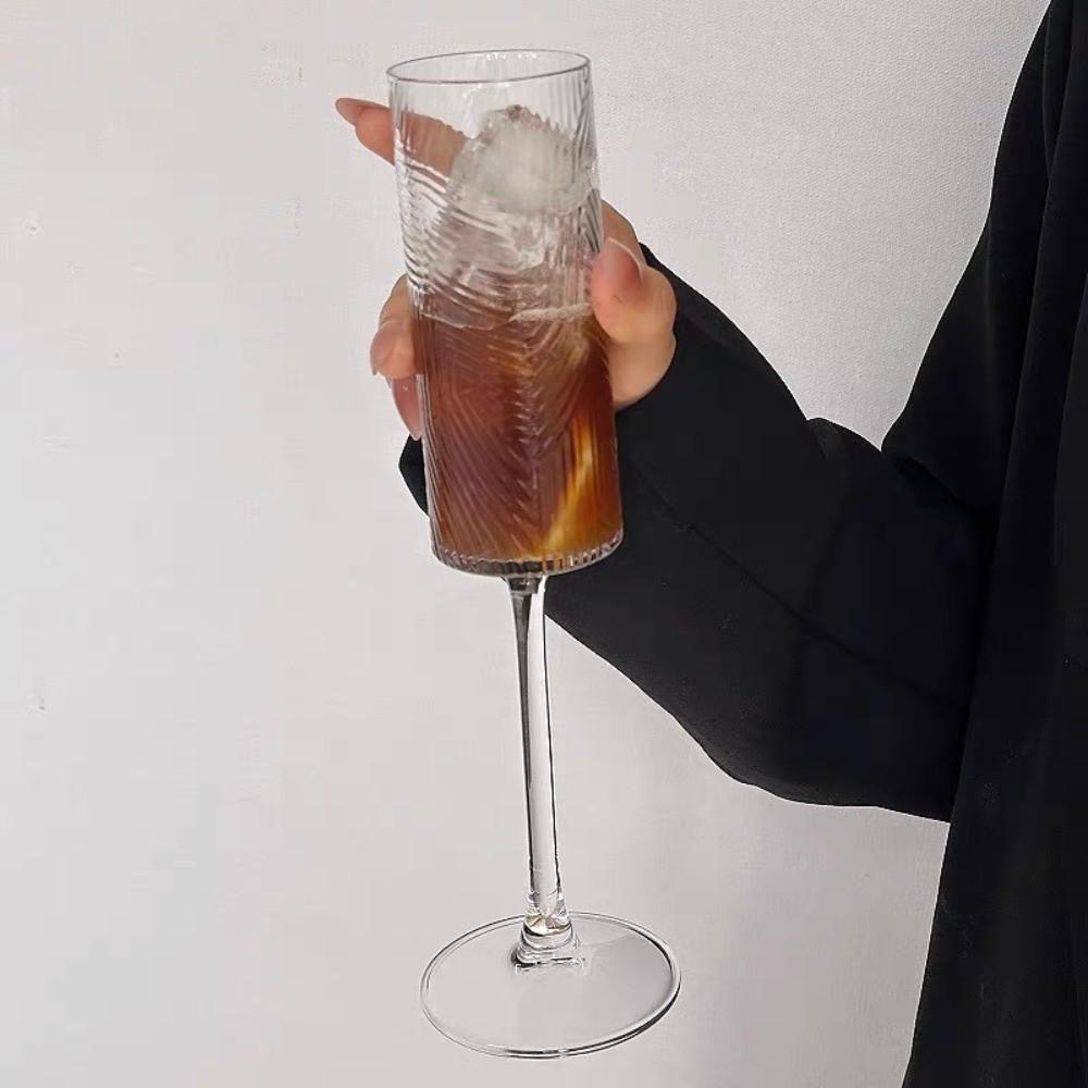 Striped Wine Cup Transparent Champagne Cup Drinkware Drink Cup Drink