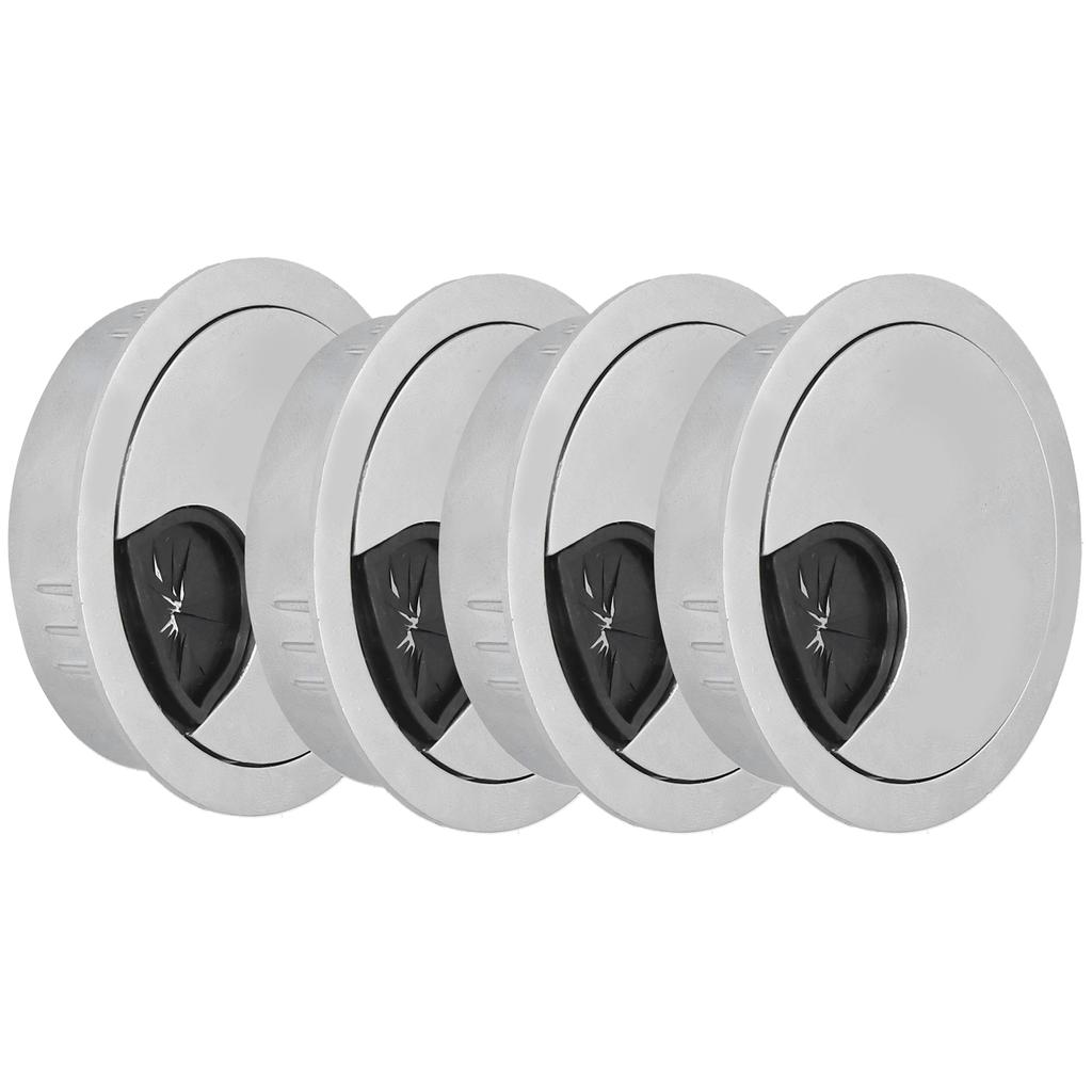 4 Set Desk Cable Wire Grommet PC Computer Desk Cord Grommet Cable Hole Cover Organizers53 Brushed