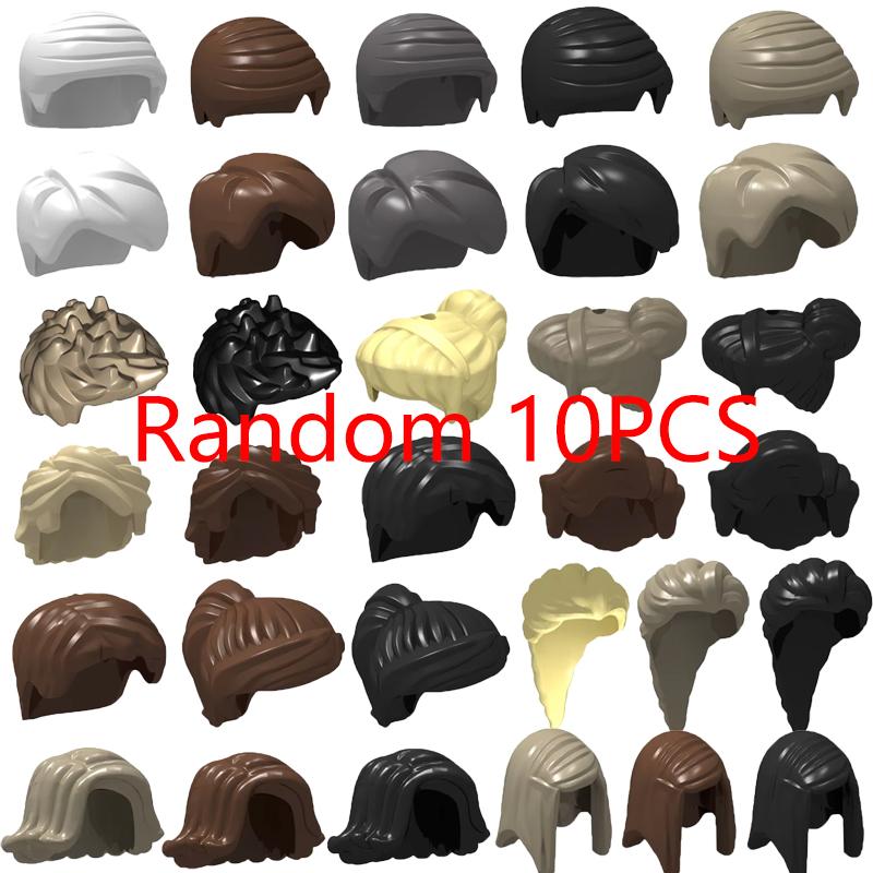 MOC City Small Particles Building Blocks Boys Girls Figures Accessories Curly Hair Beard Set Mini Bricks Toys Gifts For Kids G01
