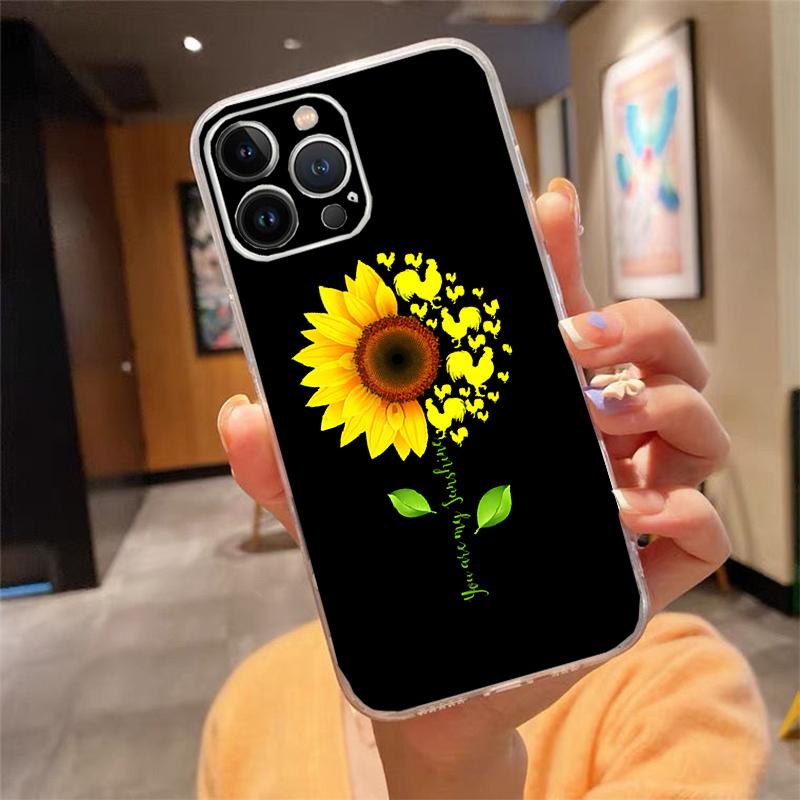 Phone Case For Iphone 17ProMax Air 16 15 14 13 Pro Max 15 16 Pro 15Plus Beautiful Flower Sunflower