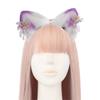 Bandeau Oreilles de Chat Dessin Animé avec Épingle à Cheveux Fleurie Support de Cheveux Accessoire de Tête Cosplay Fête