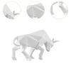 Bull Statue Resin Bull Sculpture for Table Centerpiece Fireplace Entryway