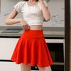 Bubble Short Skirt New Women's Large-size Skirt Women's Anti-exposure Korean High-waisted Sun Skirt Lined with Pleated Skirt