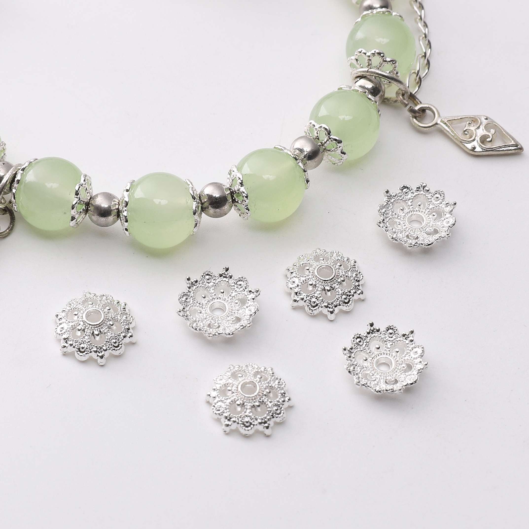 

Сплав Цветок Поднос Разделитель Аксессуары Подвески Подвеска Для Изготовления Ювелирных Изделий DIY Серьги Ожерелье Браслет 15 9mm 50pcs