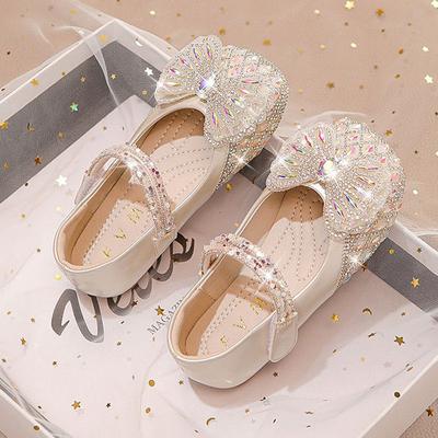 Scarpe da Bambina, Scarpe da Principessa, Scarpe per Bambini, Piccole Scarpe in Pelle, Scarpe da Neonato, Scarpe di Cristallo, Scarpe Scintillanti, Strass, Scarpe Singole